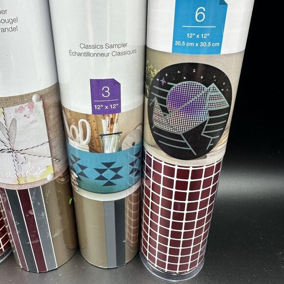 Cricut Premium Vinyl Lor 4 Rolls Mixed Mosaic Adhesive Foil Stainless Sampler - Picture 7 of 13